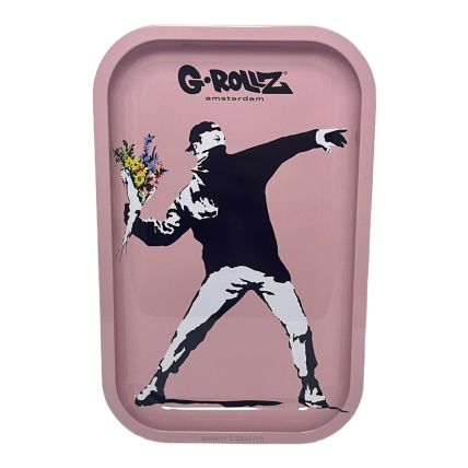 BANDEJA GROLLZ BANKSY FLOWER THROWER PINK (M)
