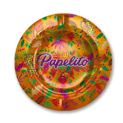 CINZEIRO FAUNA E FLORA LARANJA PAPELITO 13,1 X18CM