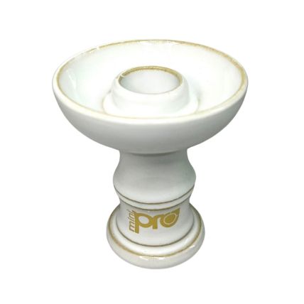 ROSH PRO HOOKAH MINI BRANCO LOGO DOURADO