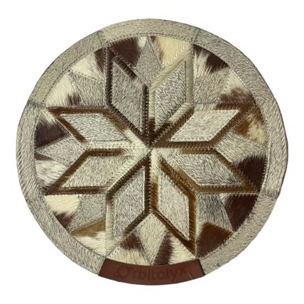 TAPETE ORBITALYX SIRIUS EM COURO BRANCO RAJADO (P)