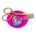 KIT CUIA, TESOURA, OIL SLICK 5ML E PITEIRA DE VIDRO